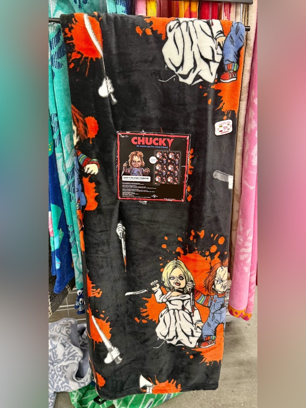 New chucky Halloween plush blanket throw